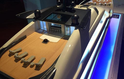 The sundeck section of the model of Oceanco superyacht concept AMARA