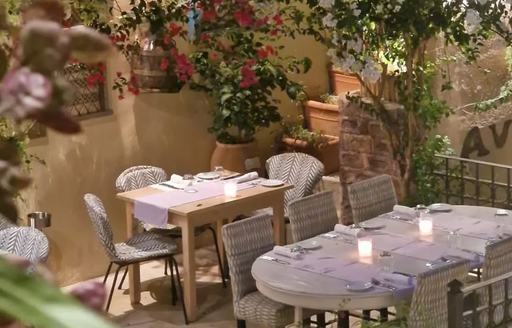 Avli Crete dining area