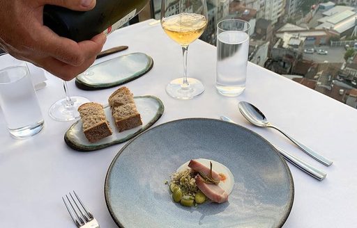 Mikla Istanbul food, window view