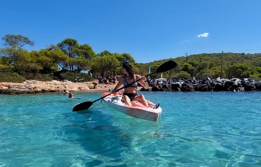 Greece Saronic Islands - Aponissos Beach kayaking