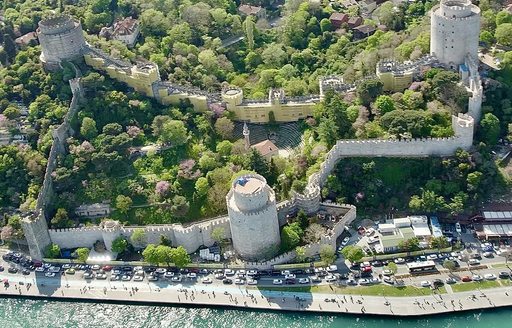 Rumeli Fortress Istanbul aerial view