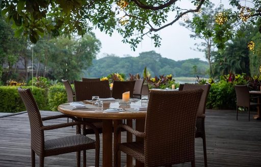 Myanmar - Le Planteur Restaurants & Lounge outdoor dining area