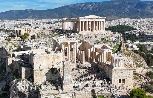 The Parthenon Athens aerial view