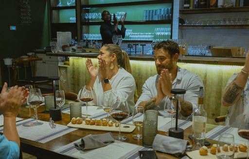 Turks & Caicos - Provence dining area people