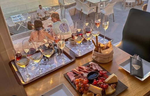 Santo Wines Santorini wine, food