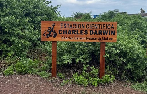 Charles Darwin Research Station Galapagos Islands sign