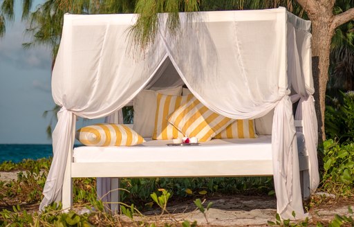 cabana on sandy beach on thanda island