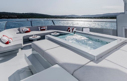 Jacuzzi on board charter yacht BOLD