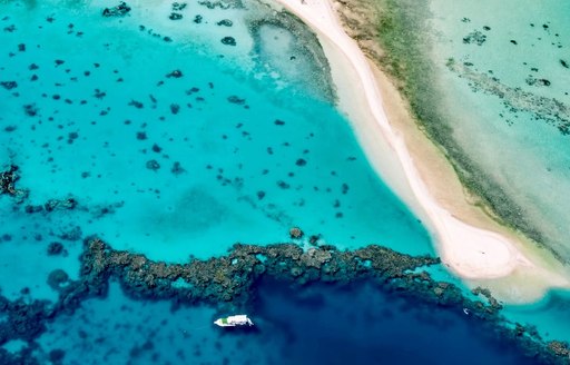 Red Sea - Wadi el Gemal Reserve coast water aerial view