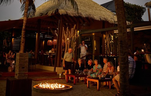 Virgin Gorda - CocoMaya people by fire night