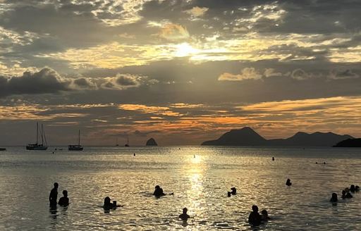 Plage de Pointe Marin Martinique sunset