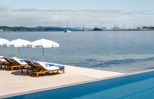 St Tropez - Le Cheval Blanc loungers sea view