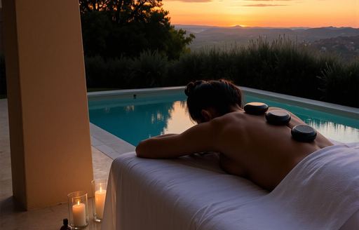 Olbia - Petra Segreta massage pool sunset