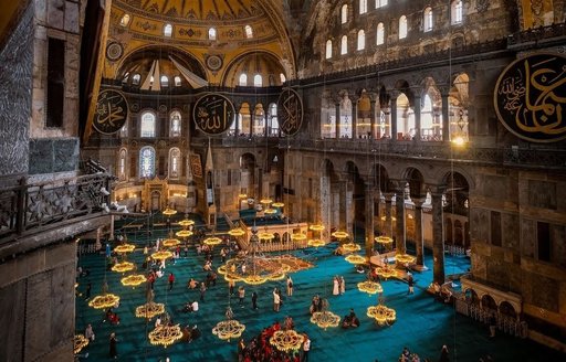 Hagia Sophia Grand Mosque Istanbul interior
