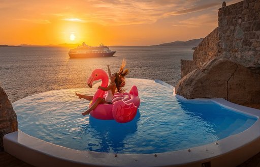 Cavo Tagoo Mykonos sunset