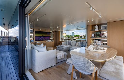 Charter yacht LAILA main salon overview