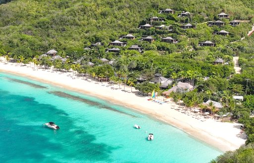 Antigua - Hermitage Bay coast aerial view