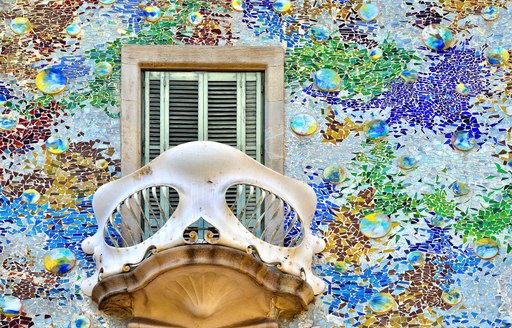 Gaudi balcony in Barcelona