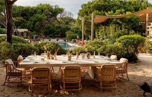 St Tropez - Gigi Rigolatto sand dining area