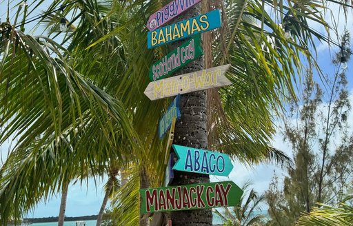 Abacos Islands Bahamas - Manjack Cay signpost