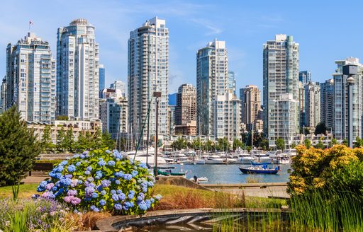 Distant view of Downtown Vancouver