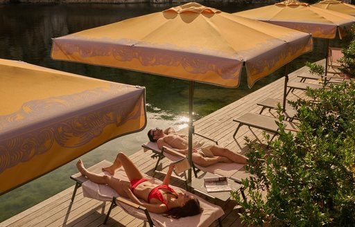 Athens - Lake Vouliagmeni loungers