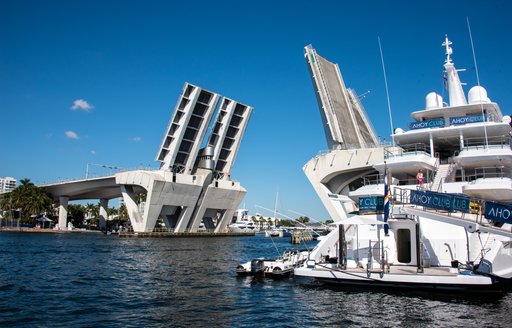 Charter yacht CORAL OCEAN in the Superyacht Village at FLIBS 2022