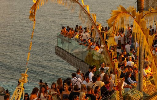 Savaya Bali balcony, people, sea
