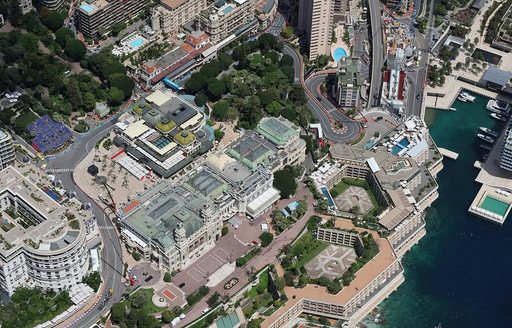 Aerial view of Circuit de Monaco