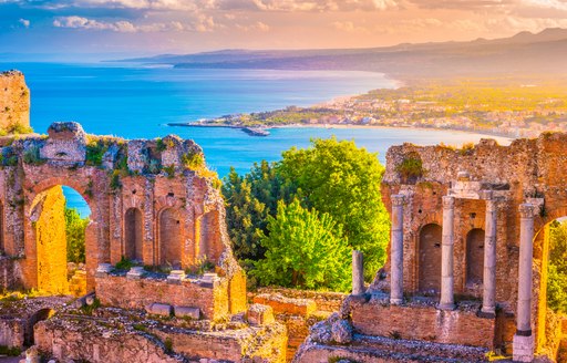 Greco-Roman theatre in Taormina in Sicily