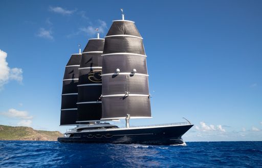 Charter yacht BLACK PEARL at anchor