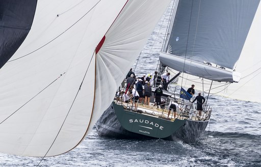 SAUDADE yacht competing at Loro Piana Superyacht Regatta 2018  