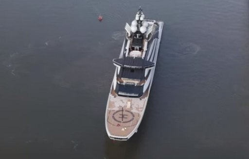 Superyacht NORD being floated