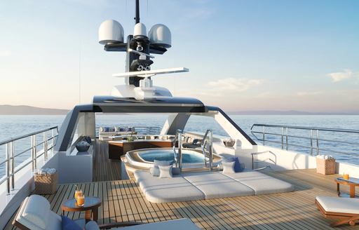 Charter yacht MEMORIES sun deck and Jacuzzi