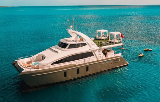 Charter yacht SAMARA at anchor