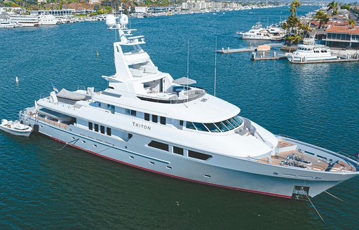 Charter yacht TRITON at anchor