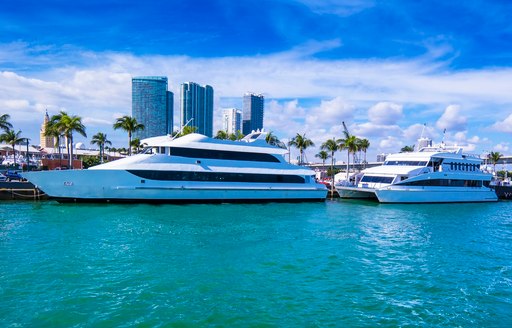 Superyacht charters berthed