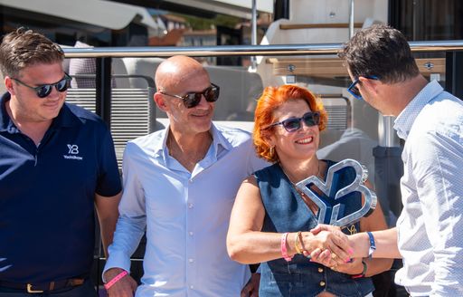 YachtBuyer trophy presentation at Cannes Yachting Festival