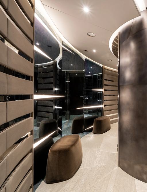 Charter yacht SALT interior staircase