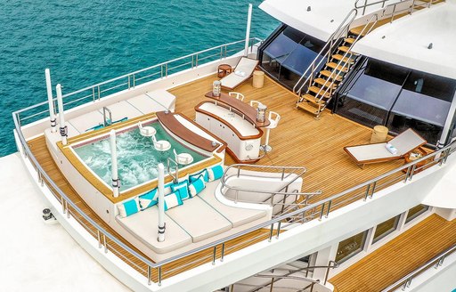 Jacuzzi on deck of Superyacht AXIOMA