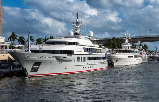 Superyacht charters berthed at FLIBS