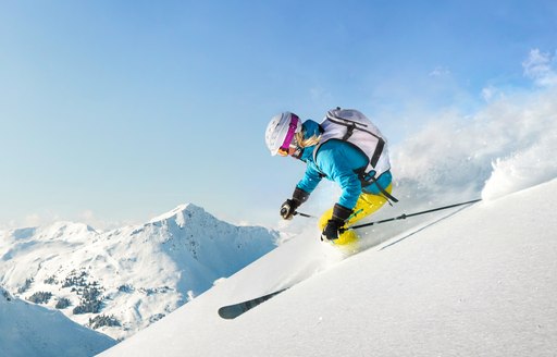 Skier in Kamchatka