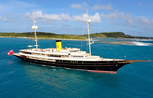 Charter yacht NERO at anchor