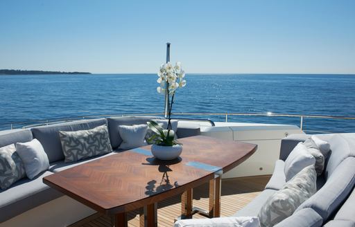 Charter yacht IMPERIAL PRINCESS BEATRICE exterior lounge and dining area