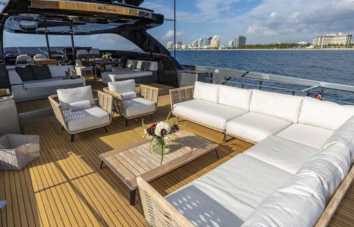 expansive deck space onboard luxury superyacht charter