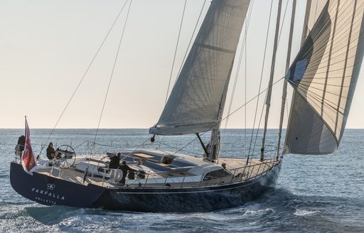 sailing yacht FARFALLA prepares to compete in the NZ Millennium Cup 2017