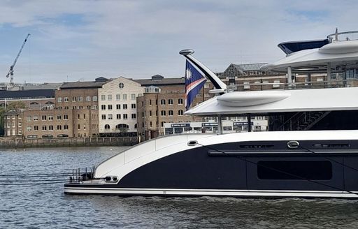 Superyacht Charter KISMET stern and flag