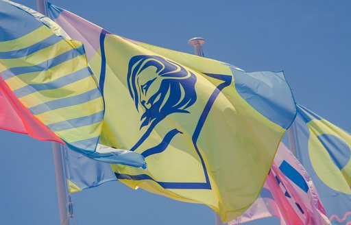 Flags flying the Cannes Lions