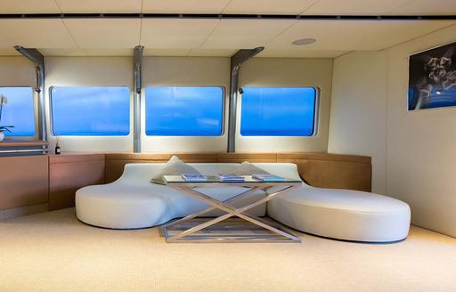 Charter yacht PANDION interior seating area