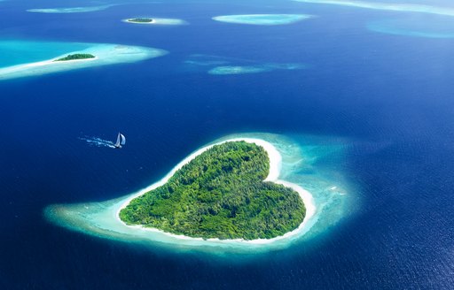 maldives heart shaped islands